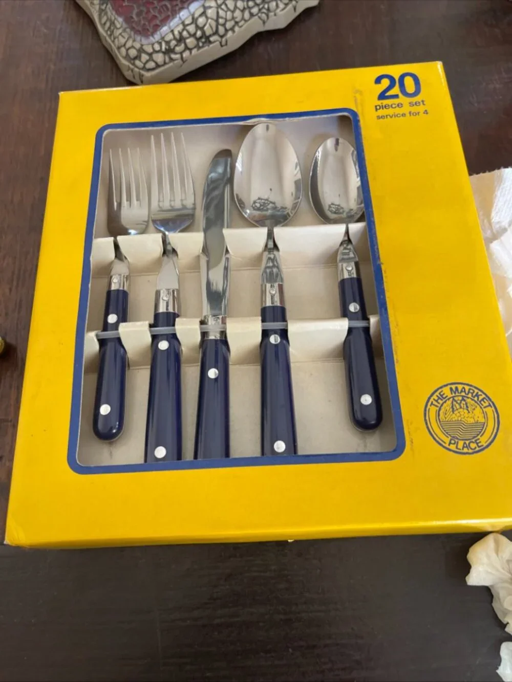 Market Place Stainless Steel 20 Piece Set Service for 4 